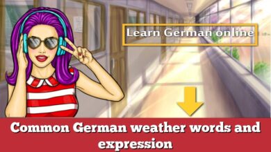 Common German weather words and expression