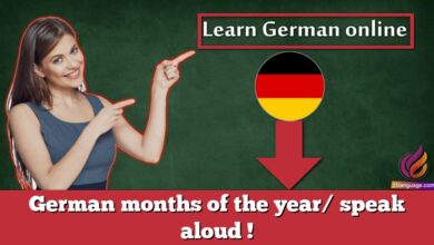 German months of the year/ speak aloud !