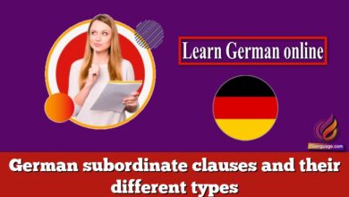 German subordinate clauses and their different types