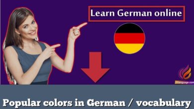 Popular colors in German / vocabulary