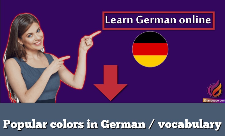 Popular colors in German / vocabulary