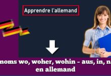 pronoms wo, woher, wohin – aus, in, nach en allemand