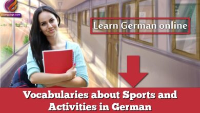 Vocabularies about Sports and Activities in German