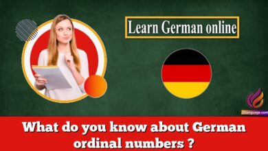 What do you know about German ordinal numbers ?