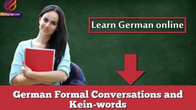German Formal Conversations and Kein-words