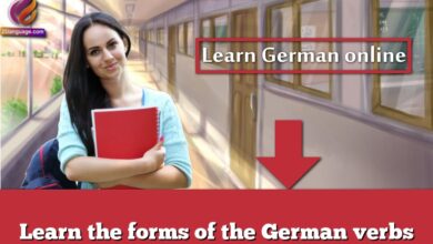 Learn the forms of the German verbs