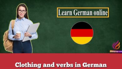 Clothing and verbs in German