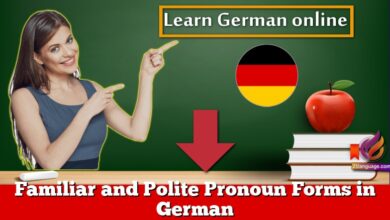 Familiar and Polite Pronoun Forms in German