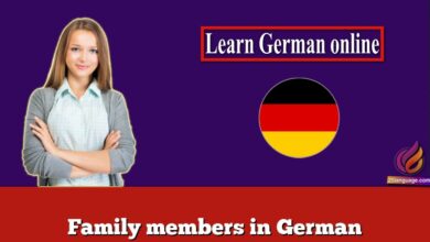 Family members in German