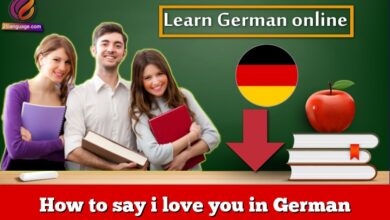 How to say i love you in German