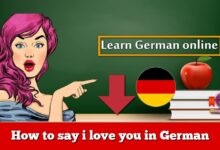 How to say i love you in German