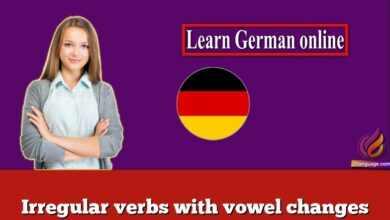 Irregular verbs with vowel changes