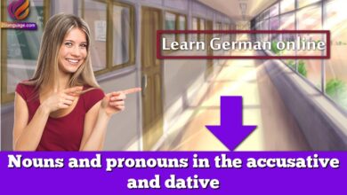 Nouns and pronouns in the accusative and dative