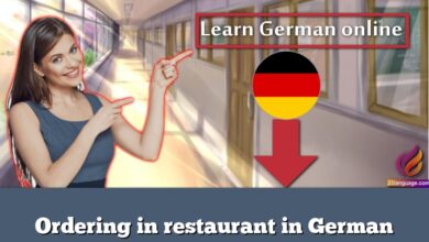 Ordering in restaurant in German