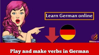 Play and make verbs in German