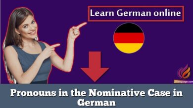 Pronouns in the Nominative Case in German