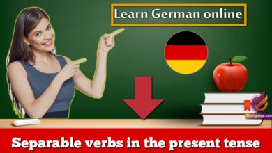 Separable verbs in the present tense