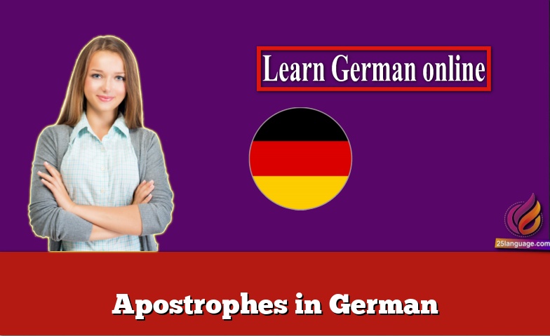 Apostrophes in German