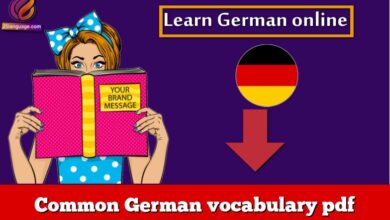 Common German vocabulary pdf