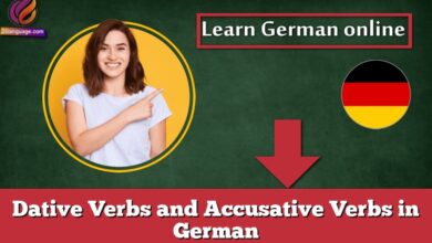 Dative Verbs and Accusative Verbs in German