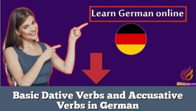 Basic Dative Verbs and Accusative Verbs in German
