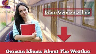 German Idioms About The Weather