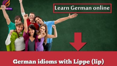 German idioms with Lippe (lip)