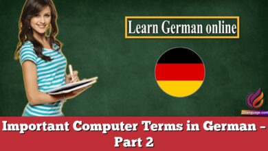 Important Computer Terms in German – Part 2