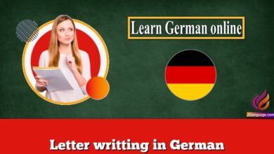 Letter writting in German