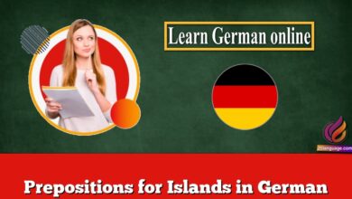 Prepositions for Islands in German
