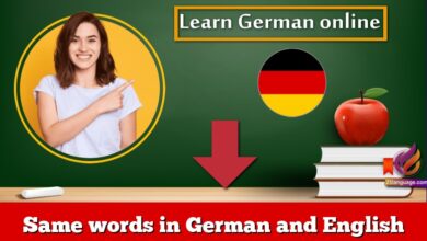 Same words in German and English