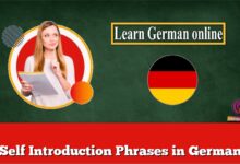 Self Introduction Phrases in German