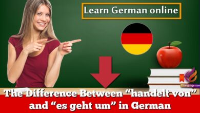 The Difference Between “handelt von” and “es geht um” in German