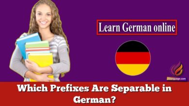 Which Prefixes Are Separable in German?