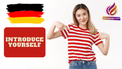 Itroduce your self in German