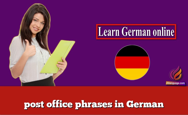 post office phrases in German