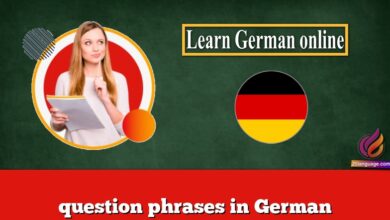 question phrases in German