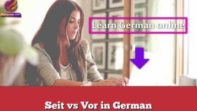 Seit vs Vor in German