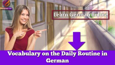 Vocabulary on the Daily Routine in German