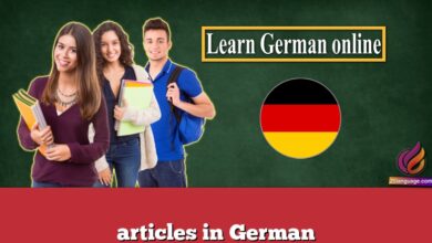 articles in German