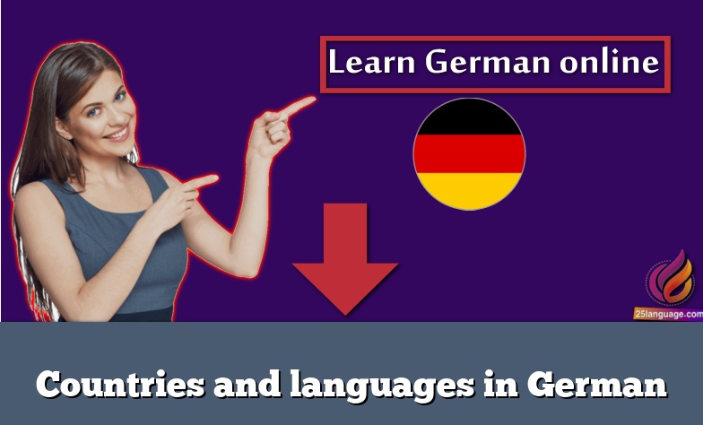 Countries and languages in German