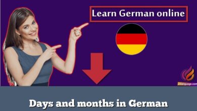 Days and months in German
