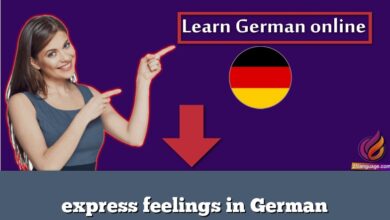 express feelings in German