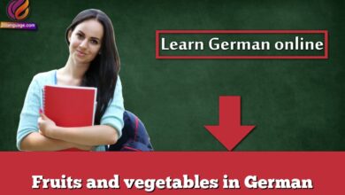 Fruits and vegetables in German