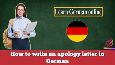 How to write an apology letter in German