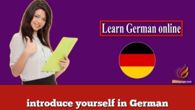 introduce yourself in German