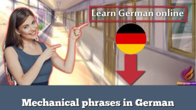 Mechanical phrases in German