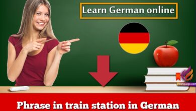 Phrase in train station in German