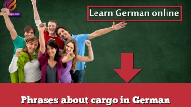 Phrases about cargo in German