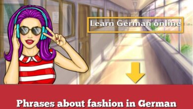 Phrases about fashion in German